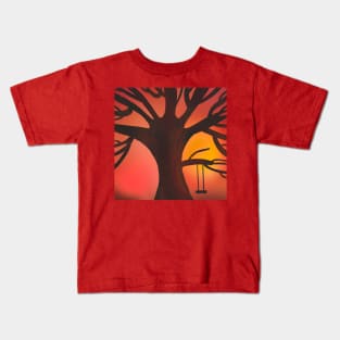 Bush Fire Sunset Australia Kids T-Shirt